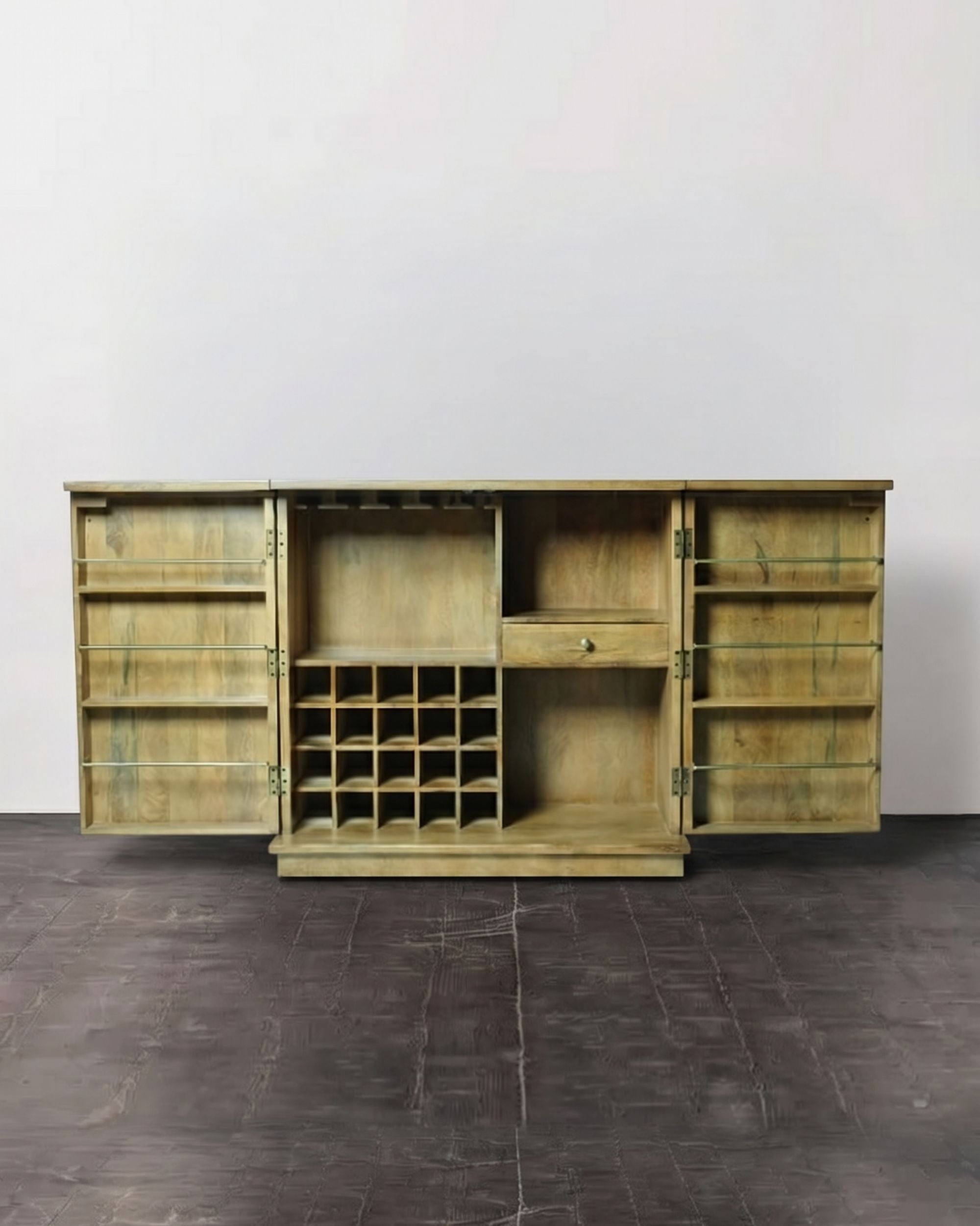 Bar Cabinet - Queen - Fold-out on wheels